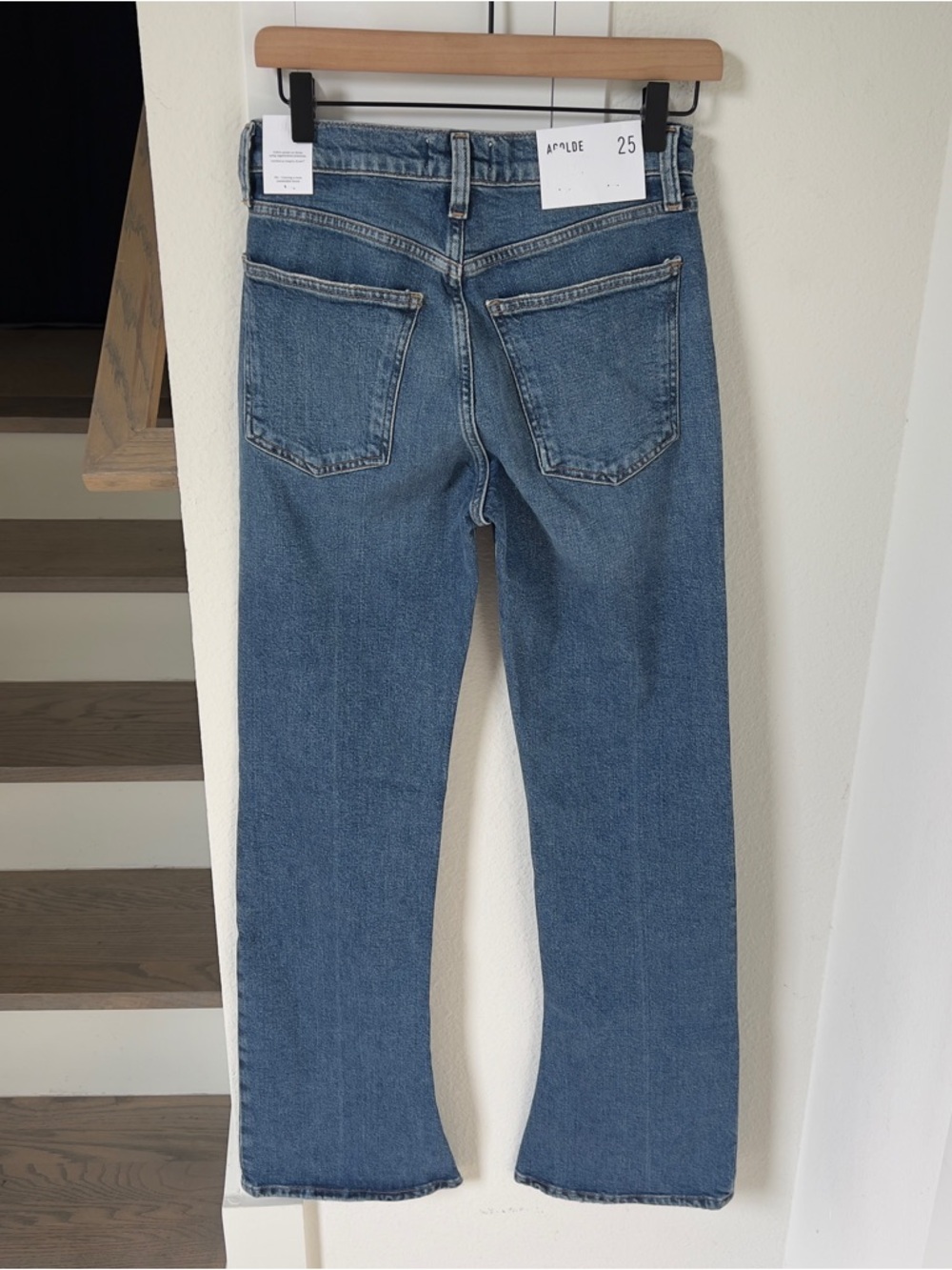 AGOLDE Kick Boot Mid Rise Bootcut Jeans - Curve Blue - 25 - NWT - Picture 4 of 6
